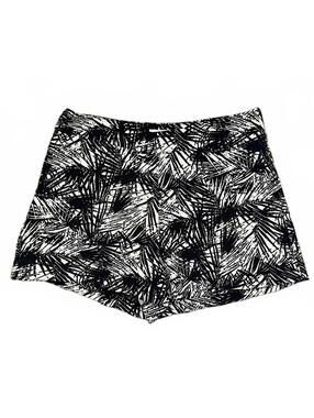 Margaret M Slimming Fit Very Dark Navy and White Patterned Shorts Medium